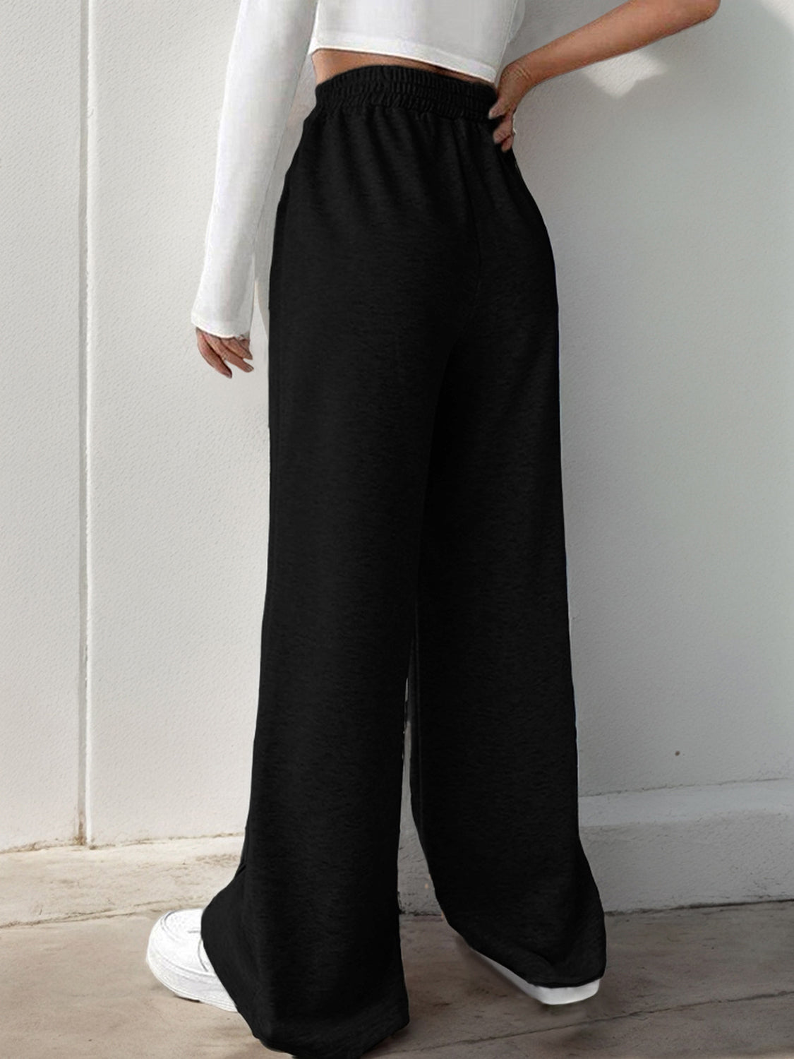 TEEK - Elastic Waist Wide Leg Pants PANTS TEEK Trend