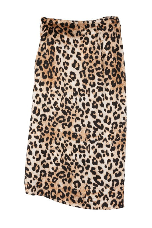 TEEK - Satin Leopard Tie Skirt SKIRT TEEK FG