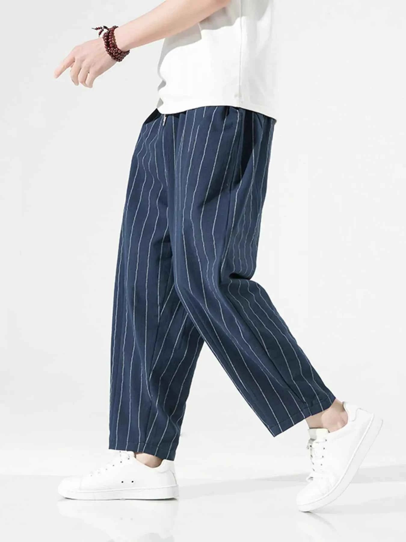 TEEK - Mens Plus Size Striped Casual Loose Pants PANTS TEEK Trend