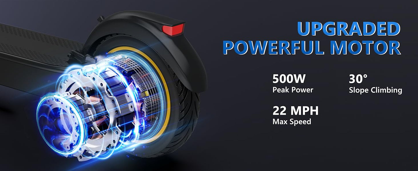 TEEK - 10" Tires Folding Electric 22MPH 500W 28Miles Electric Scooter TRANSPORTATION theteekdotcom