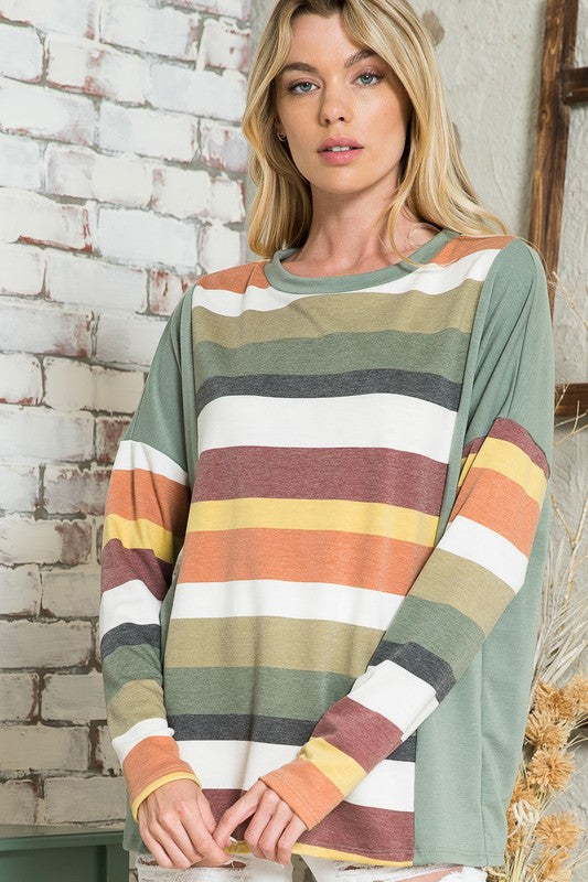 TEEK - MULTISTRIPE BOXY TOP TOPS TEEK FG   