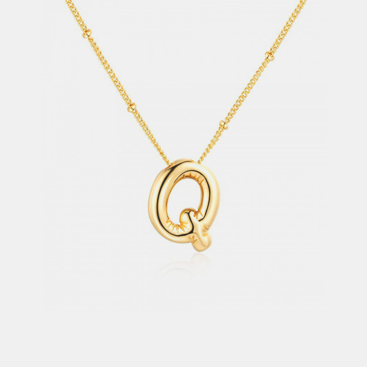 TEEK - K-S Gold-Plated Letter Pendant Necklace JEWELRY TEEK Trend Style Q  