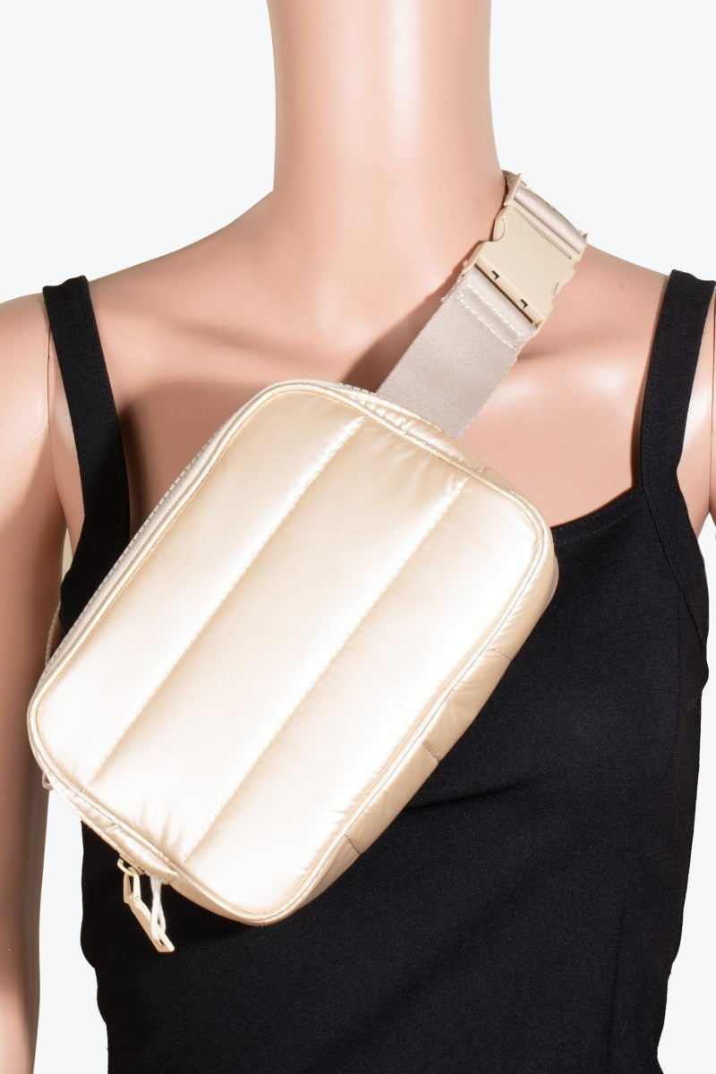 TEEK - Fame Quilted Nylon Crossbody Bag BAG TEEK Trend Cream