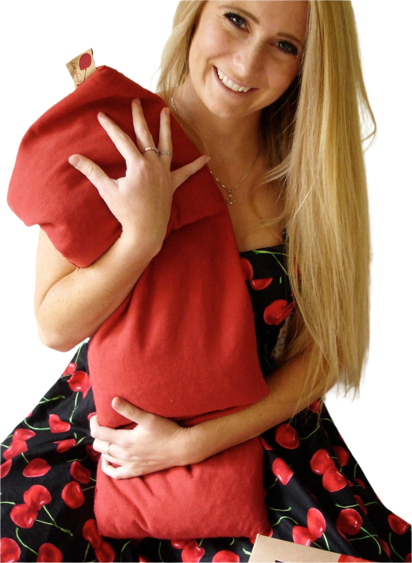 TEEK - Hot Cherry Triple Square Pillow Red Denim PILLOW TEEK HCP