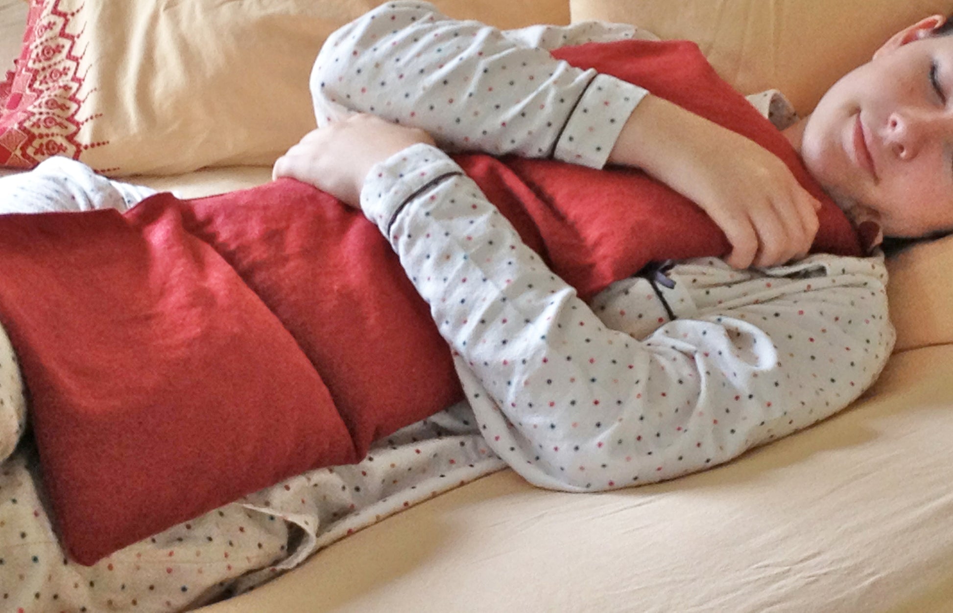 TEEK - Hot Cherry Triple Square Pillow Red Denim PILLOW TEEK HCP