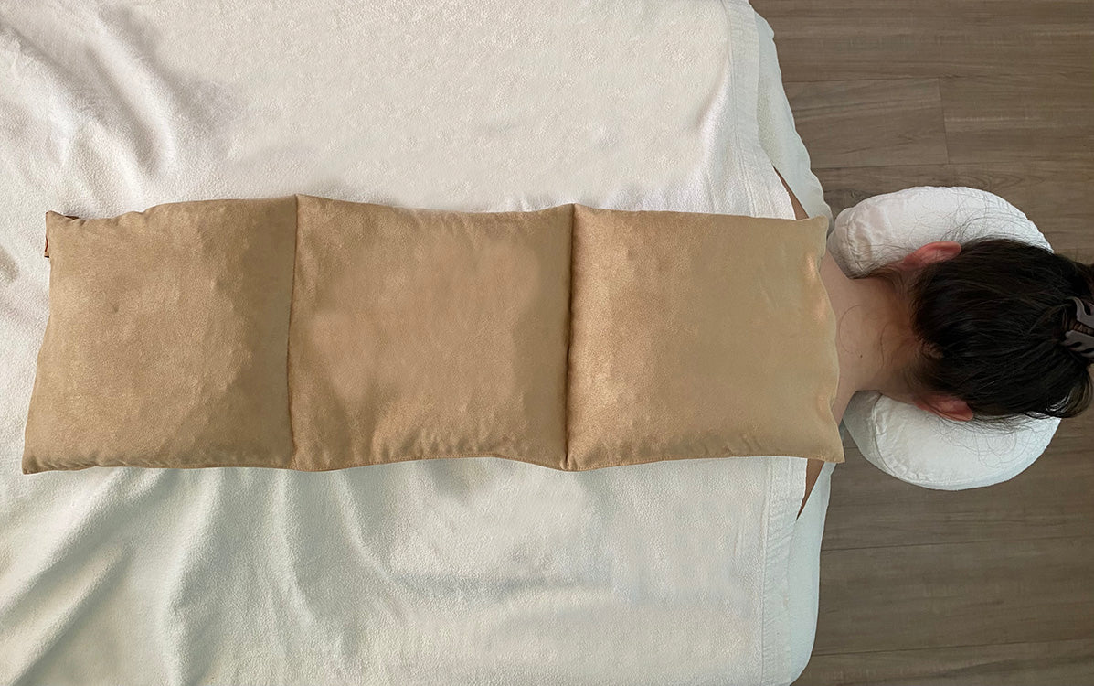 TEEK - Triple Square Cherry Stone Pillow in Tan Ultra-Suede PILLOW TEEK HCP