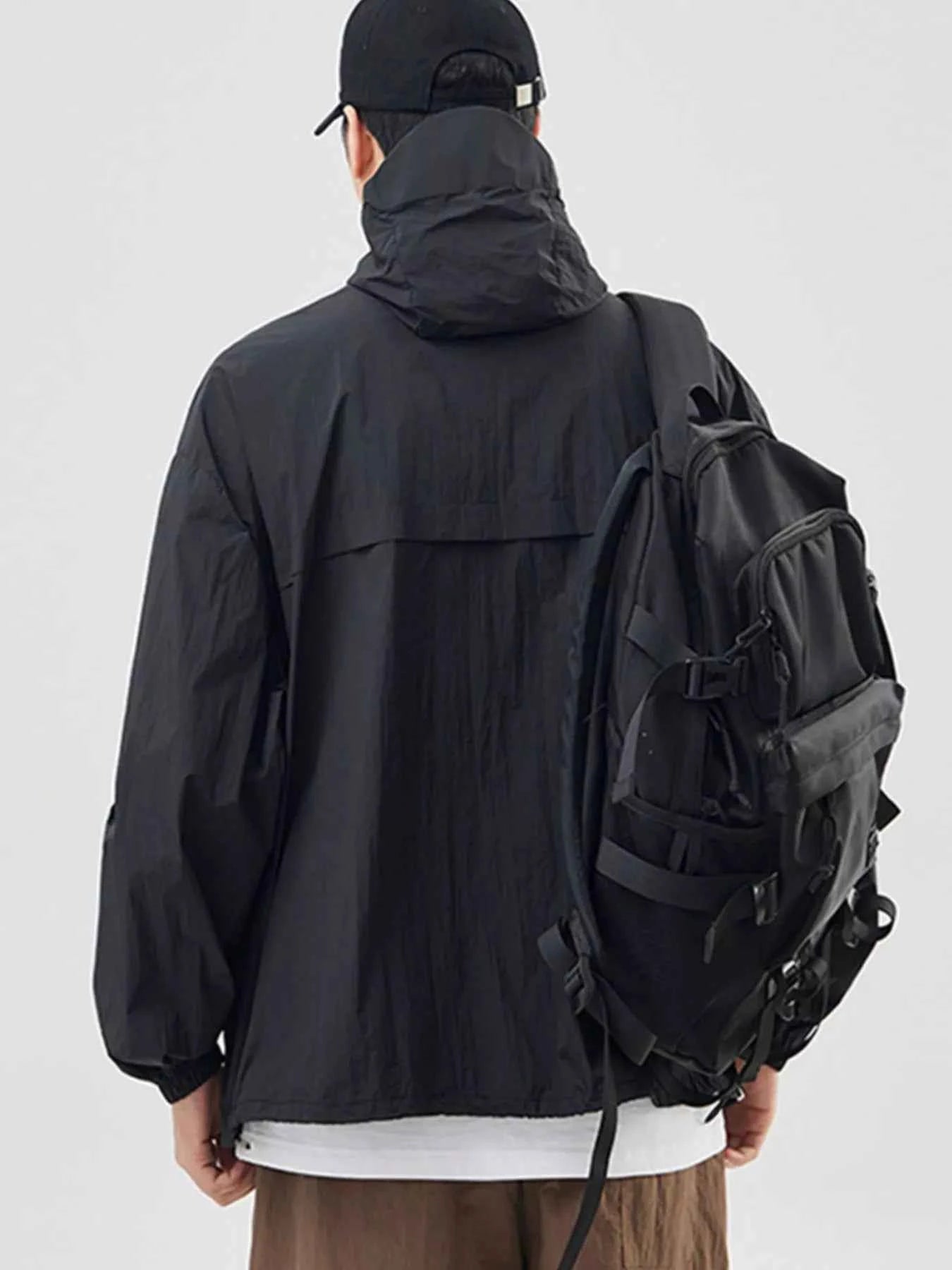 TEEK - Mens Plus Size Lightweight Hooded Windbreaker Jacket JACKET TEEK Trend