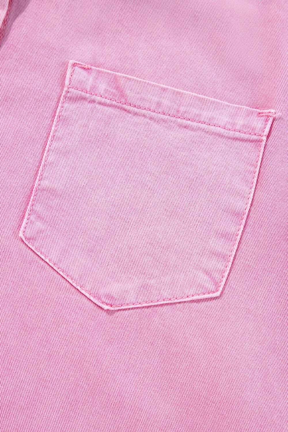 TEEK - Button Down Short Sleeve Denim Dress DRESS TEEK Trend