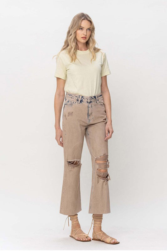 TEEK - Burnt 90s Vintage Crop Flare JEANS TEEK FG   