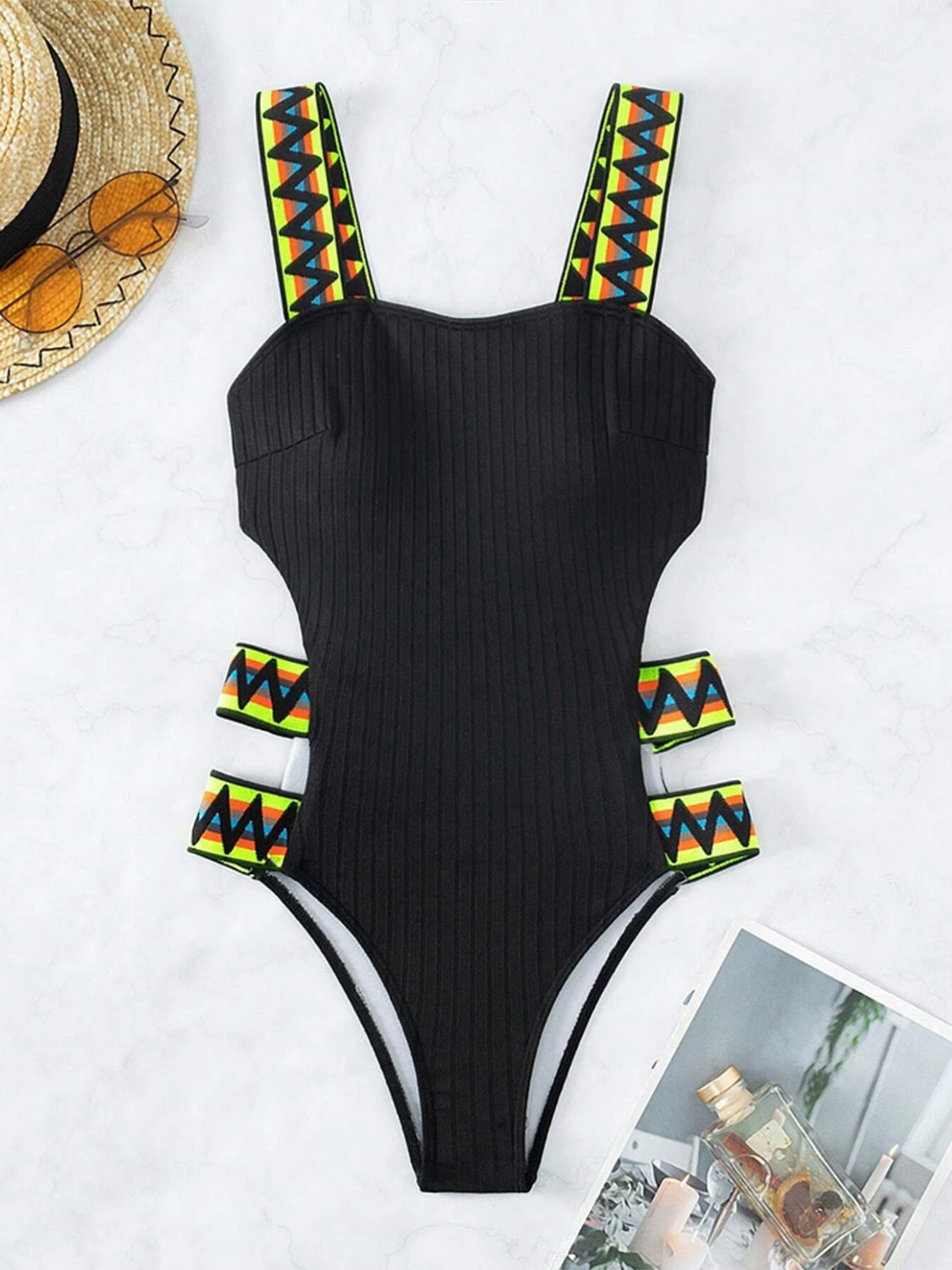 TEEK - Side Wide Straps One-Piece Swimwear SWIMWEAR TEEK Trend   