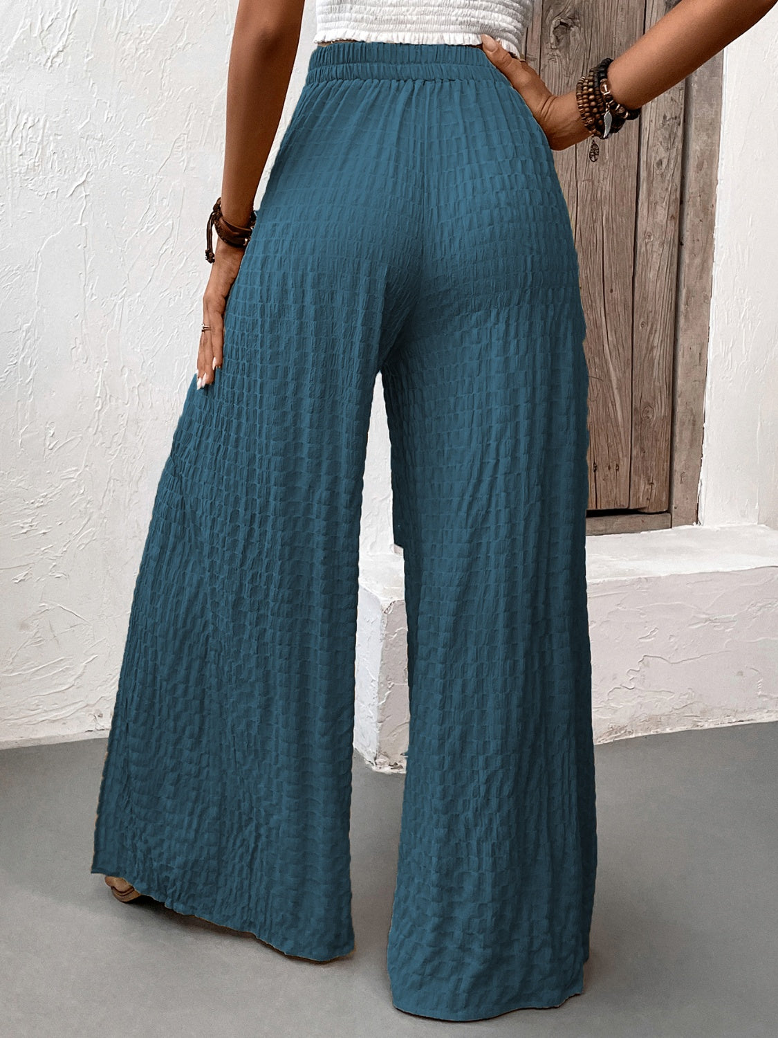 TEEK - Honey Tied Slit Wide Leg Pants PANTS TEEK Trend   