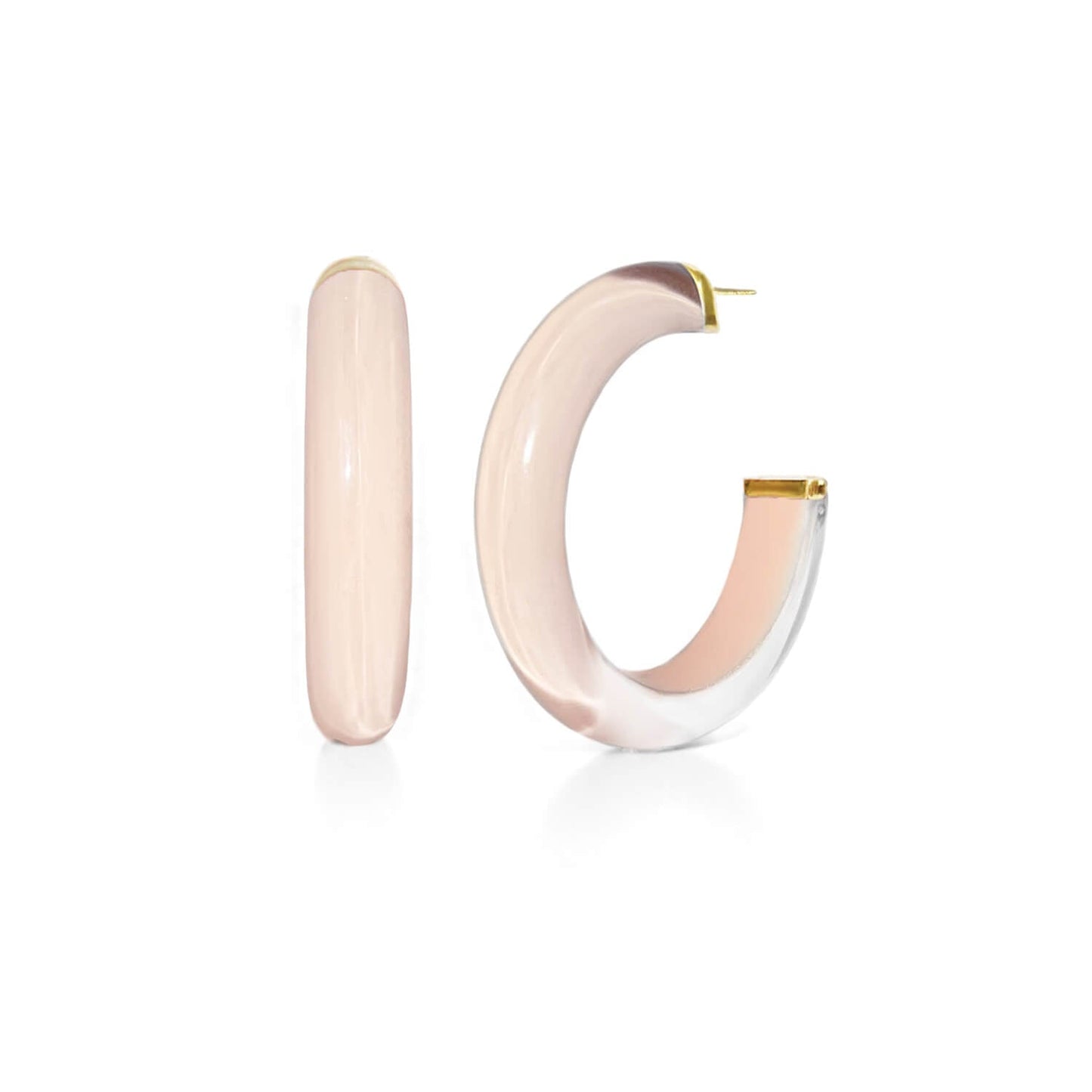 TEEK - Medium Illusion Lucite Hoop Earrings JEWELRY TEEK GNH BALLERINA SLIPPER