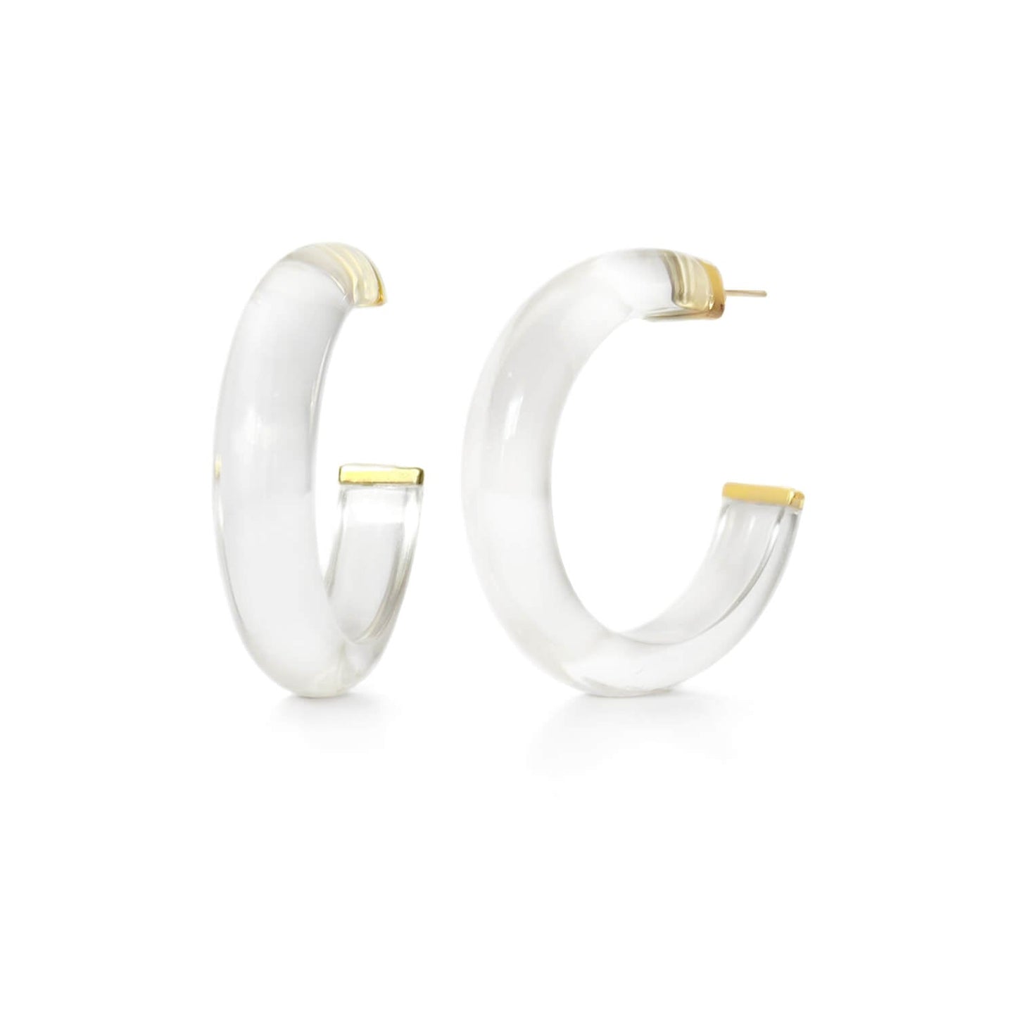 TEEK - Medium Illusion Hoop Earrings in Neutrals JEWELRY TEEK GNH CLEAR