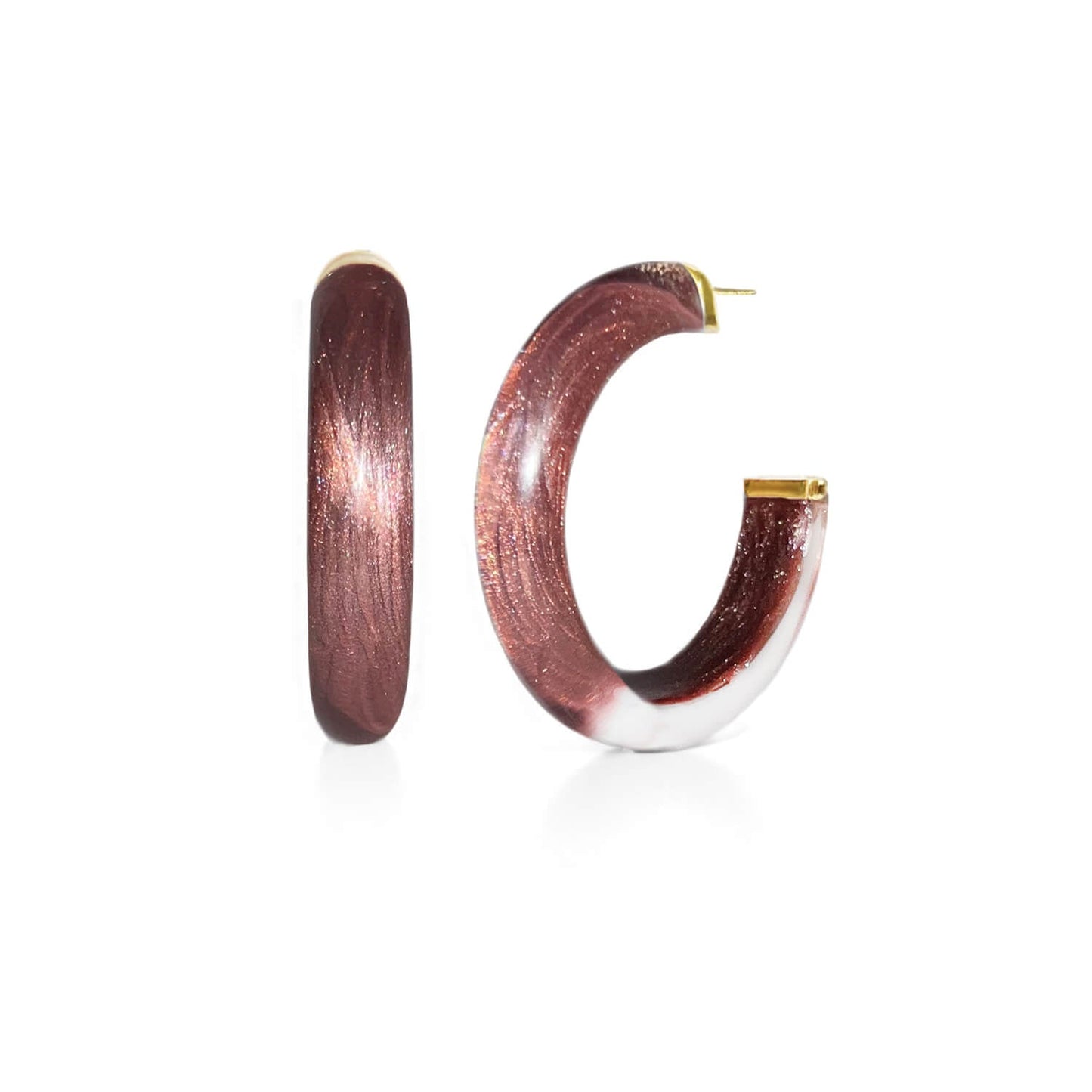 TEEK - Medium Illusion Hoop Earrings in Neutrals JEWELRY TEEK GNH COCOA