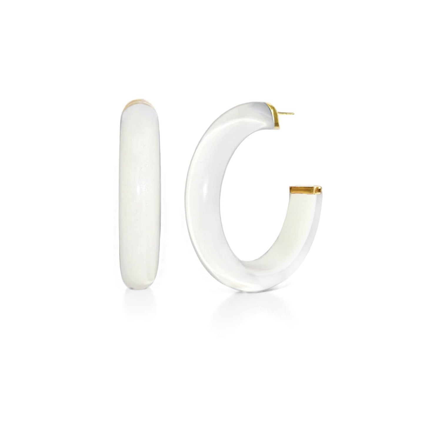 TEEK - Medium Illusion Hoop Earrings in Neutrals JEWELRY TEEK GNH DOVE