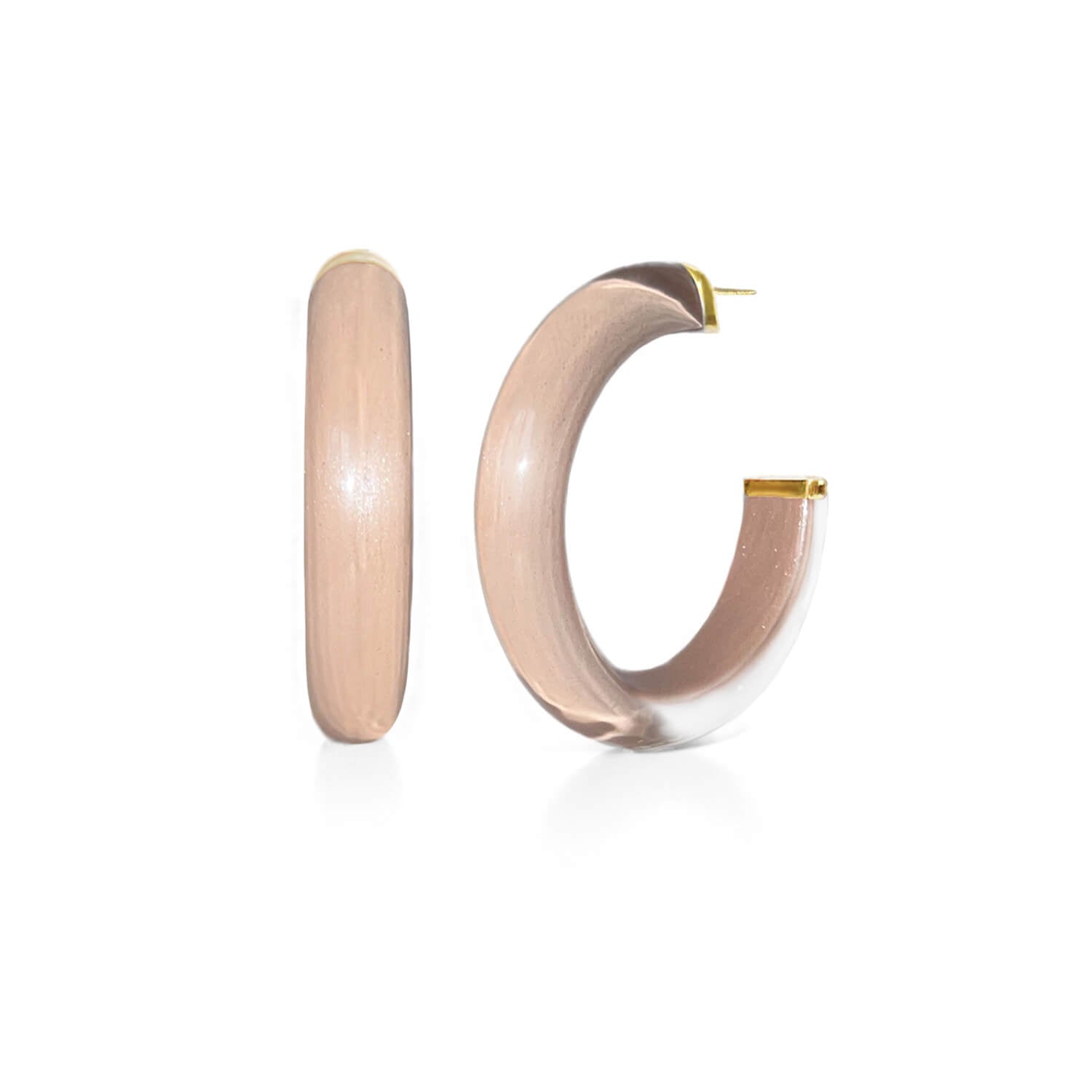 TEEK - Medium Illusion Hoop Earrings in Neutrals JEWELRY TEEK GNH DUSTY