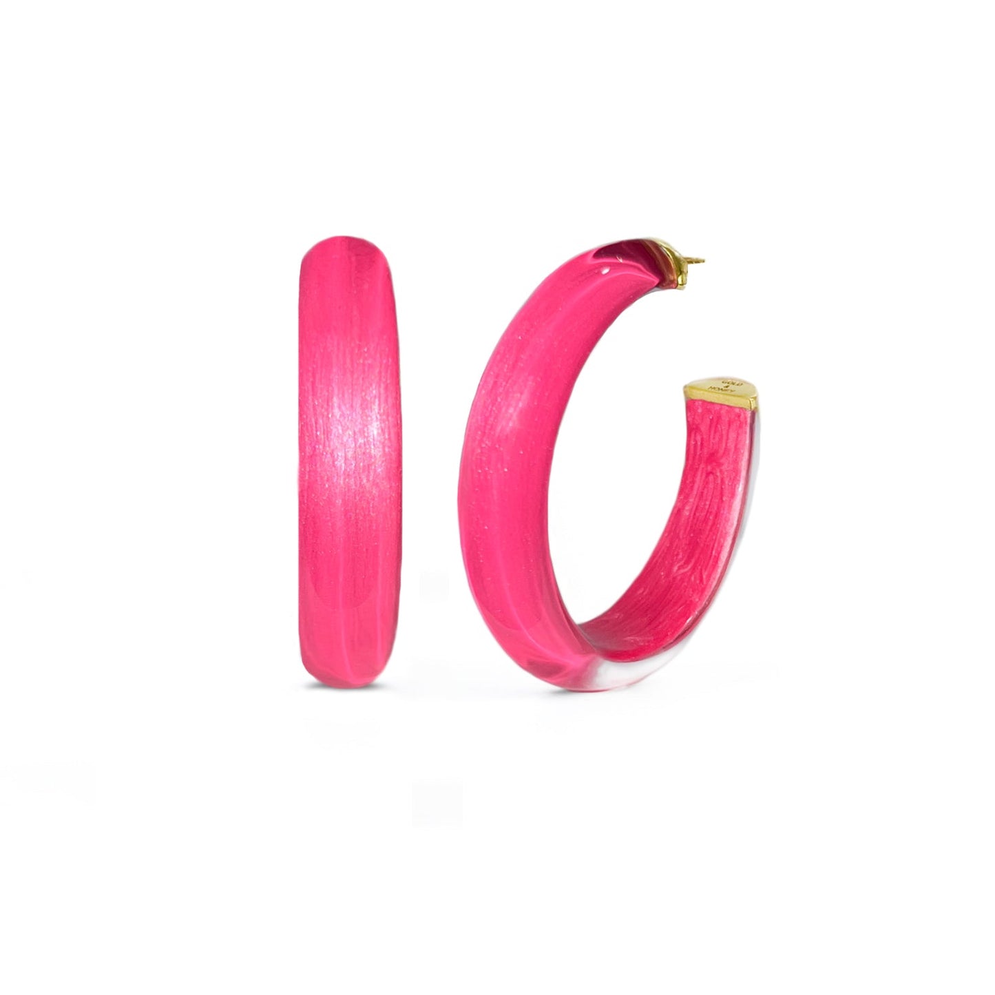 TEEK - Medium Illusion Lucite Hoop Earrings JEWELRY TEEK GNH PEARL PINK