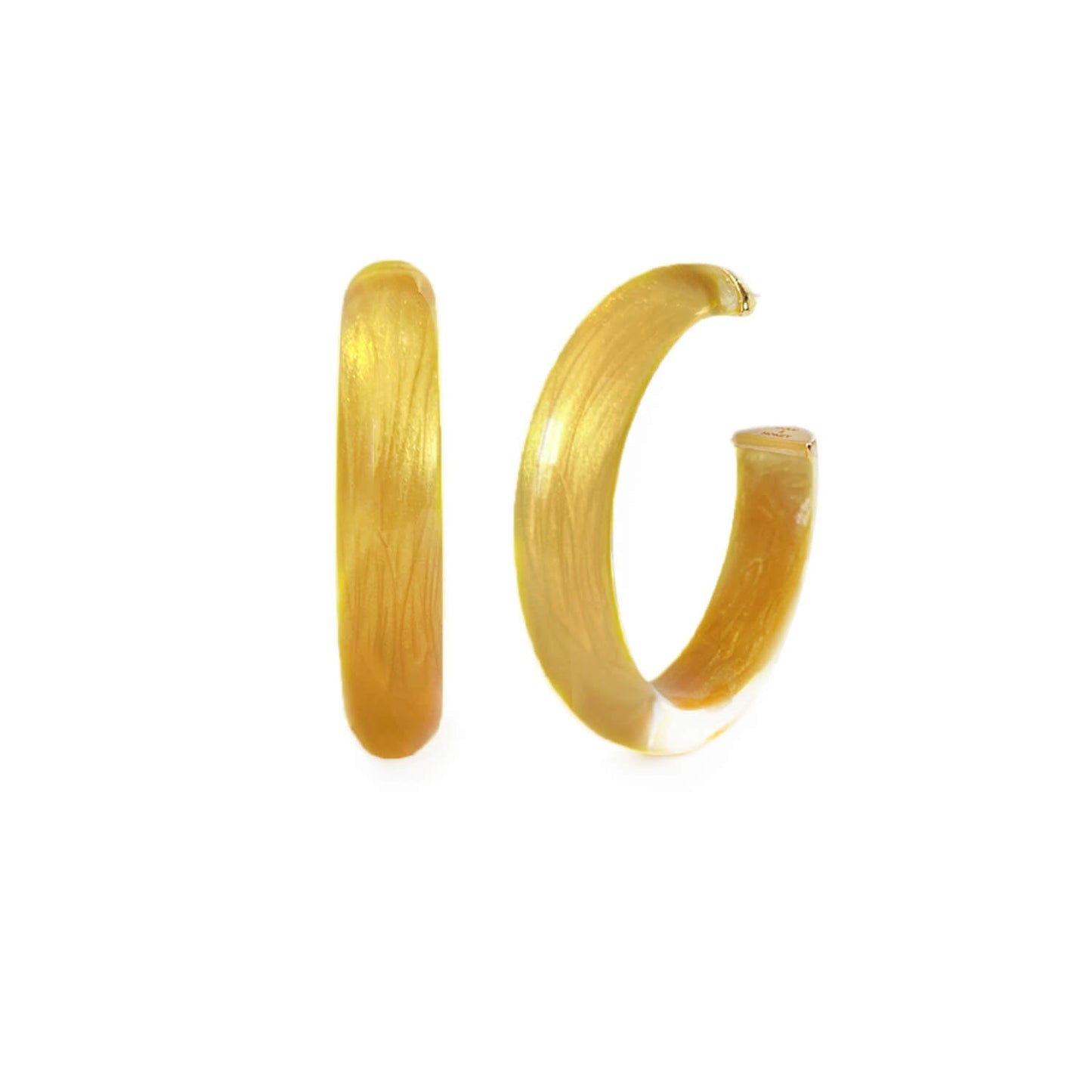 TEEK - Medium Illusion Lucite Hoop Earrings JEWELRY TEEK GNH GOLDEN NUGGET