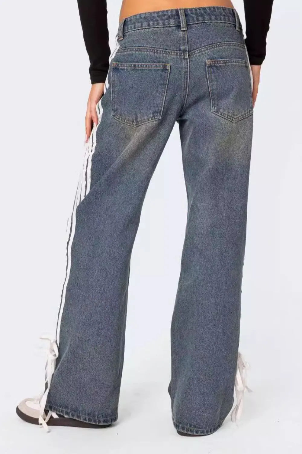 TEEK - Side Striped Loose Fit Jeans JEANS TEEK Trend