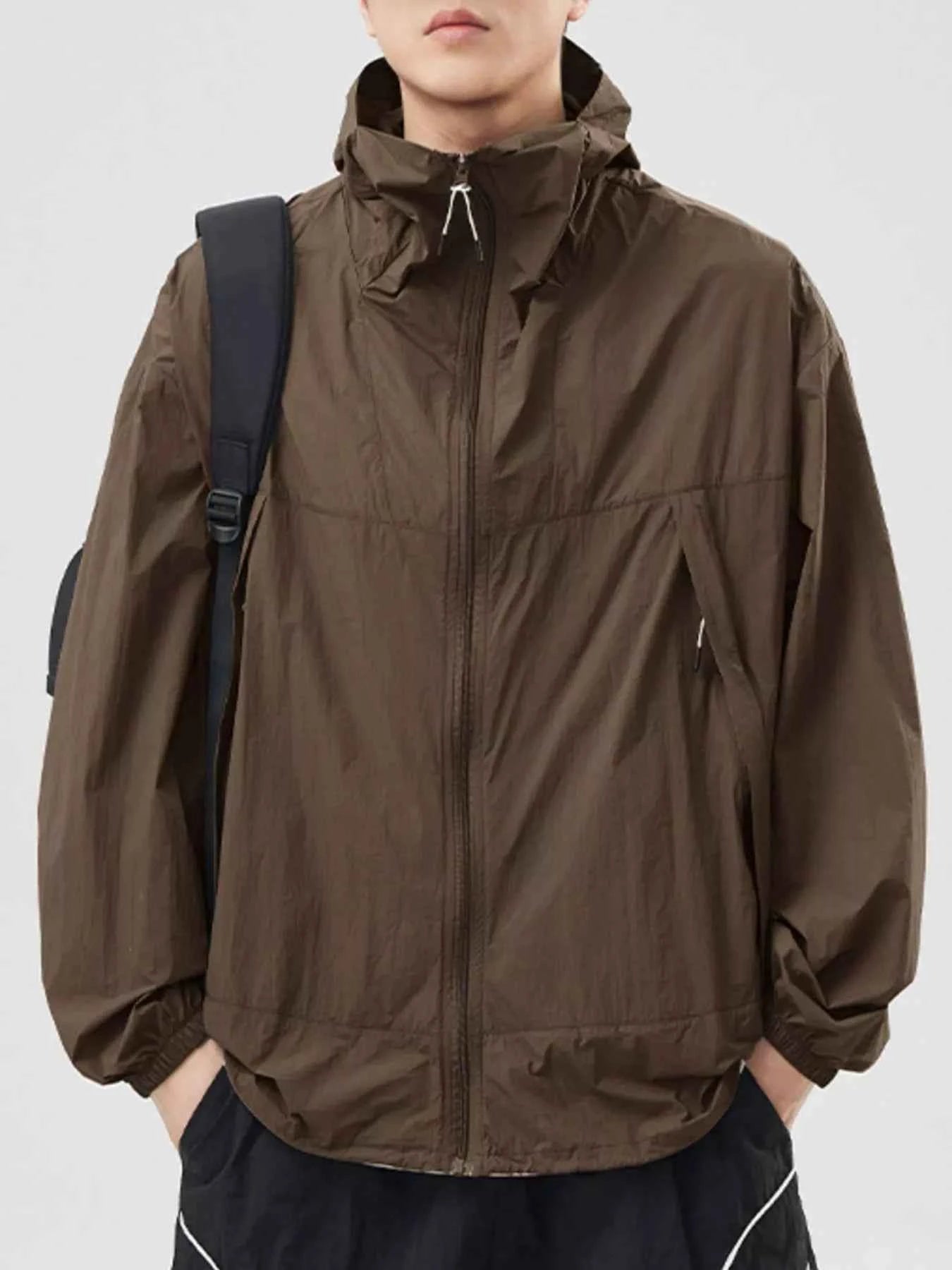 TEEK - Mens Plus Size Lightweight Hooded Windbreaker Jacket JACKET TEEK Trend