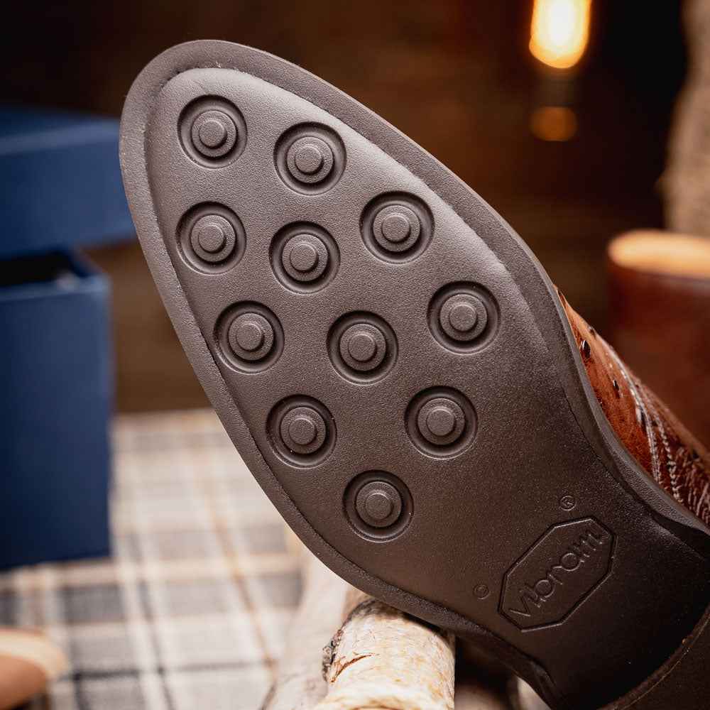 TEEK - 43-594-BRN MARCO Ostrich Quill Chukka Boot, Brown SHOES TEEK ZI