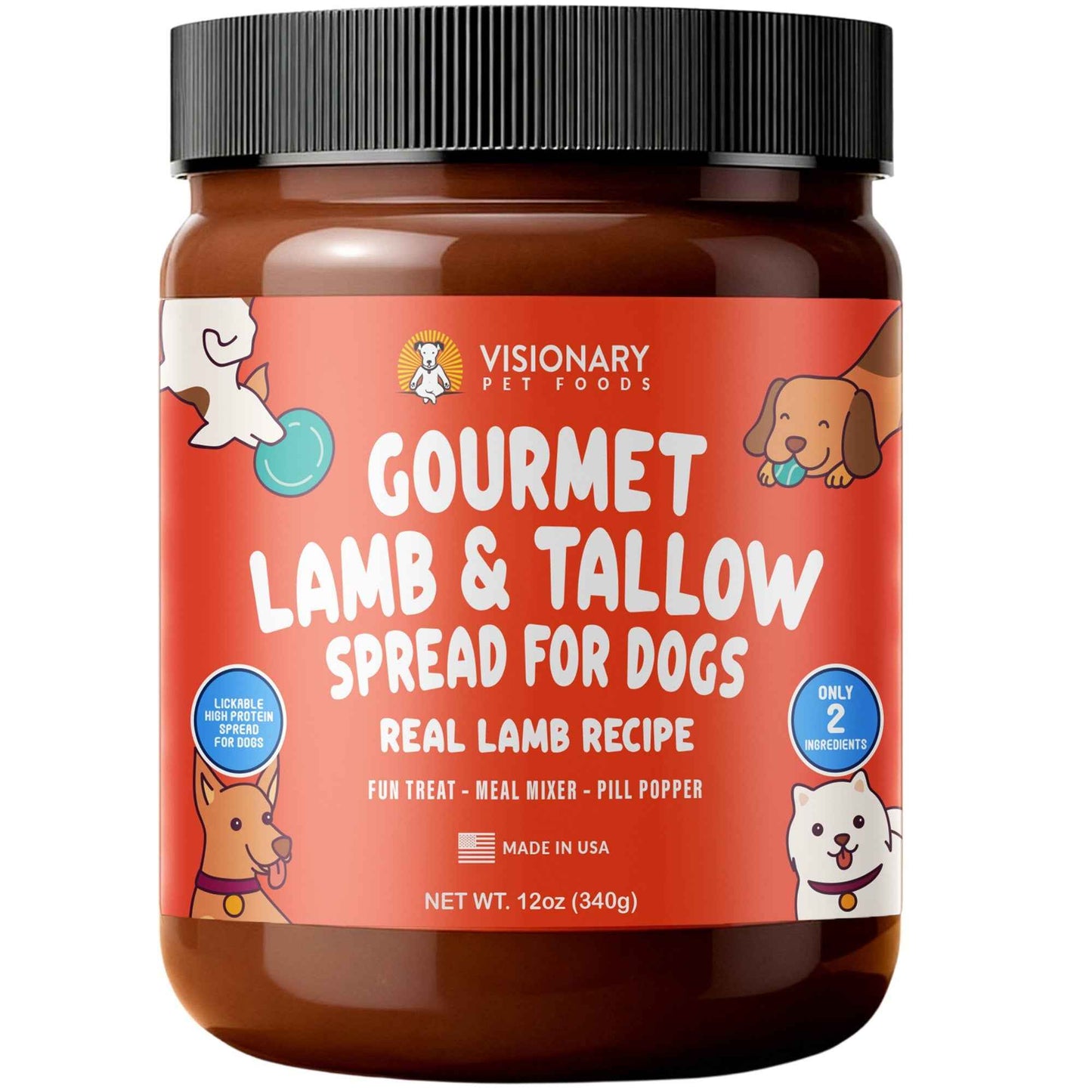 TEEK - Lamb & Beef Tallow Dog Meat Spread – High-Protein, Low-Carb Keto Treat | 12oz Jar PET SUPPLIES TEEK VPF