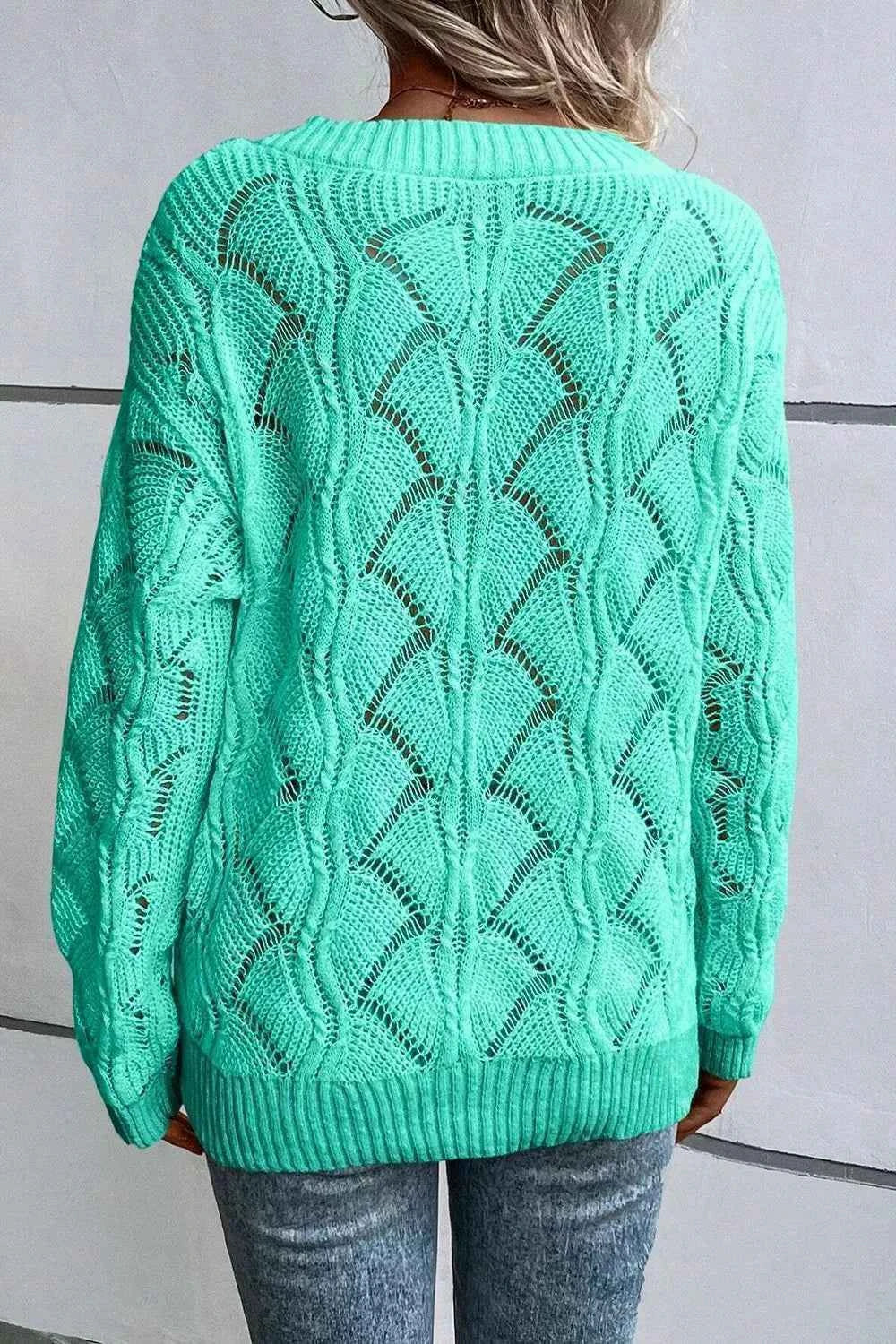 TEEK - Elegant Texture V-Neck Knit Top TOPS TEEK Trend