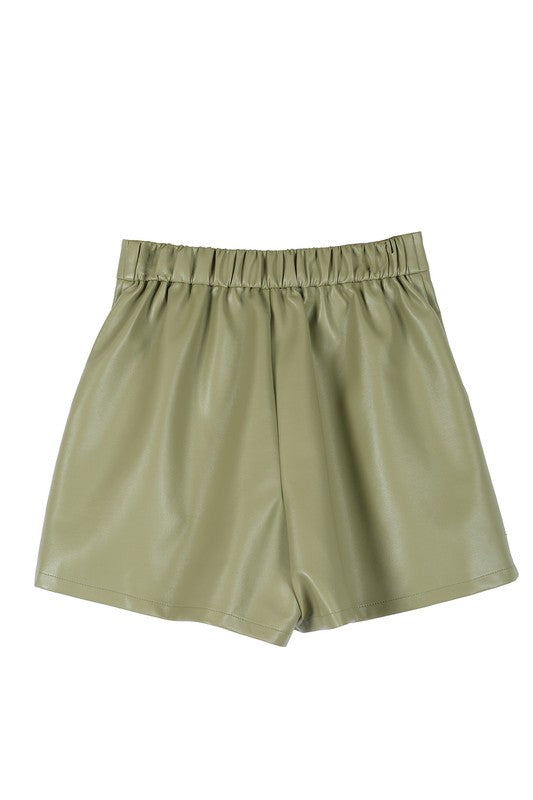 TEEK - Vegan Leather Shorts SHORTS TEEK FG   