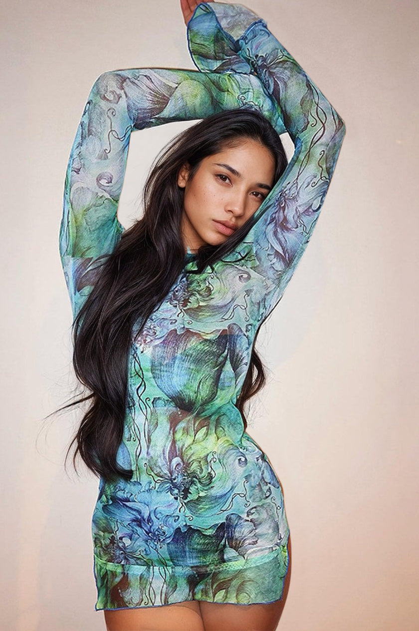 TEEK - Miami Nights Sheer Mini Dress DRESS TEEK 3W