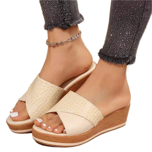 TEEK - PU Leather Open Toe Sandals SHOES TEEK Trend   