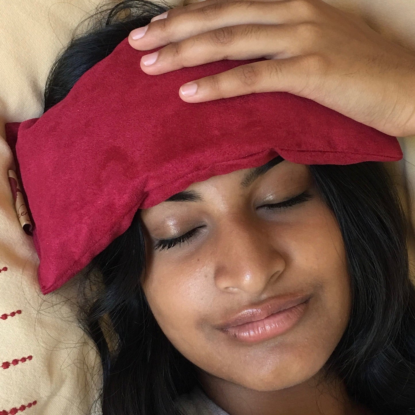 TEEK - Hot Cherry Eye Pillow Plush Red Ultra-Suede PILLOW TEEK HCP