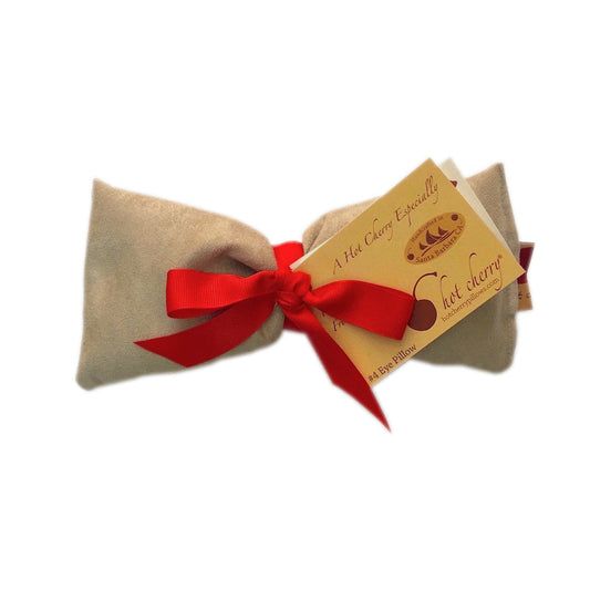 TEEK - Hot Cherry Eye Pillow in Tan Ultra-suede PILLOW TEEK HCP