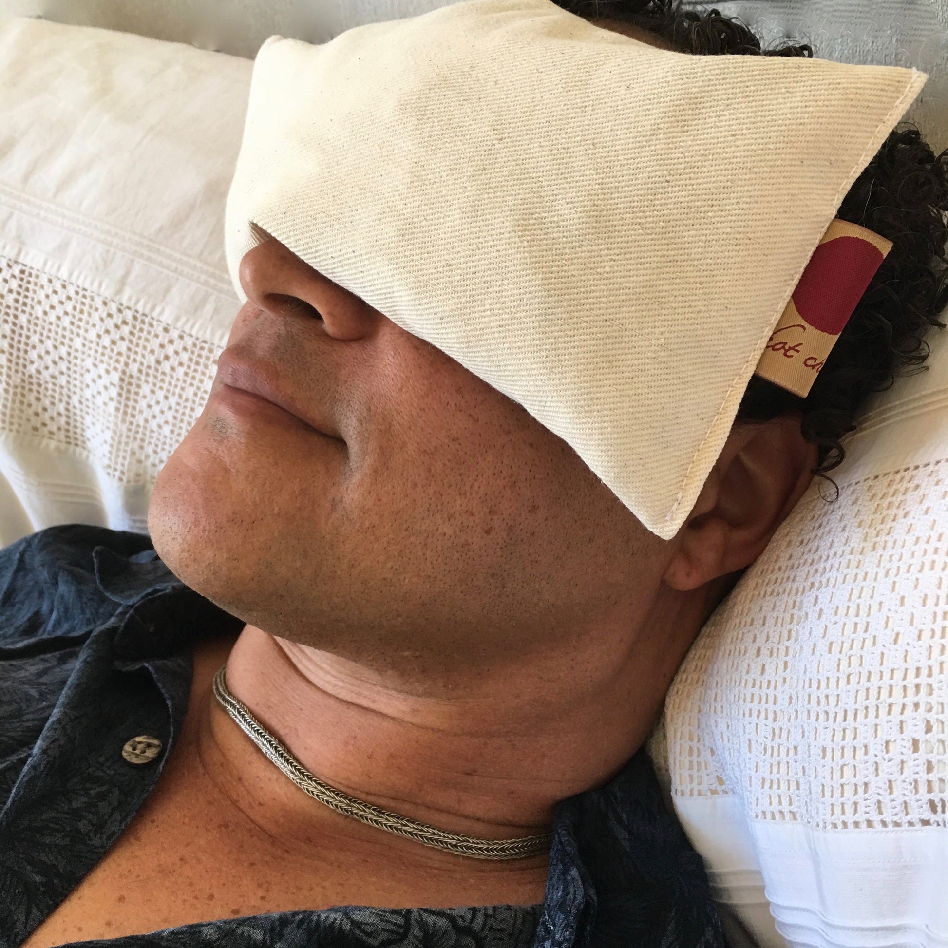 TEEK - Hot Cherry Eye Pillow - Unbleached Pre-Washed Natural Denim PILLOW TEEK HCP