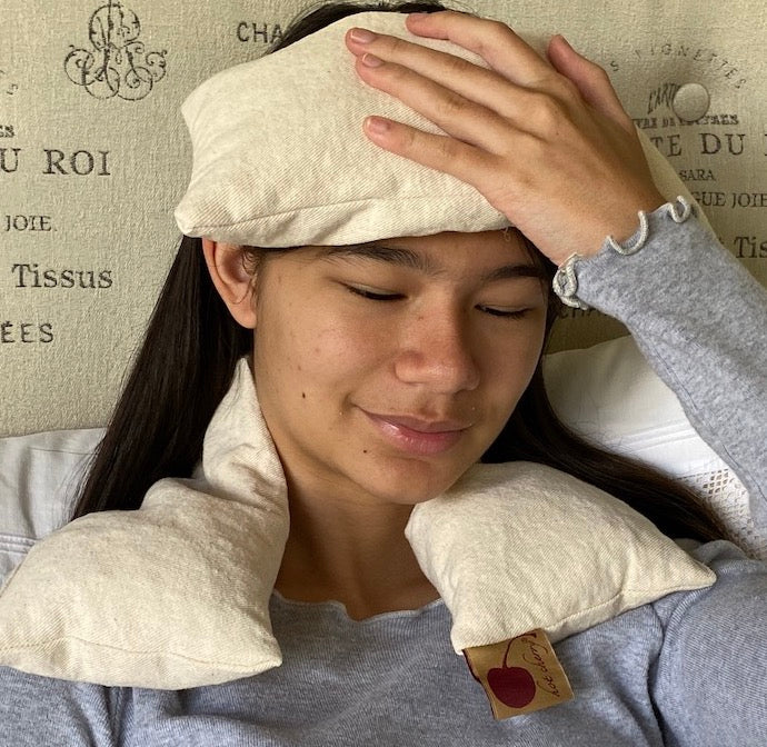 TEEK - Hot Cherry Eye Pillow - Unbleached Pre-Washed Natural Denim PILLOW TEEK HCP