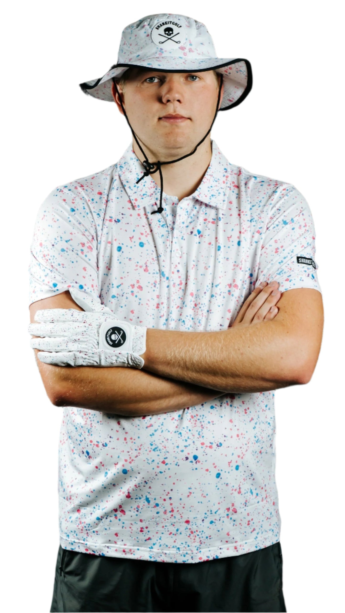 TEEK - Paint Splatter Polo White TOPS TEEK SIG