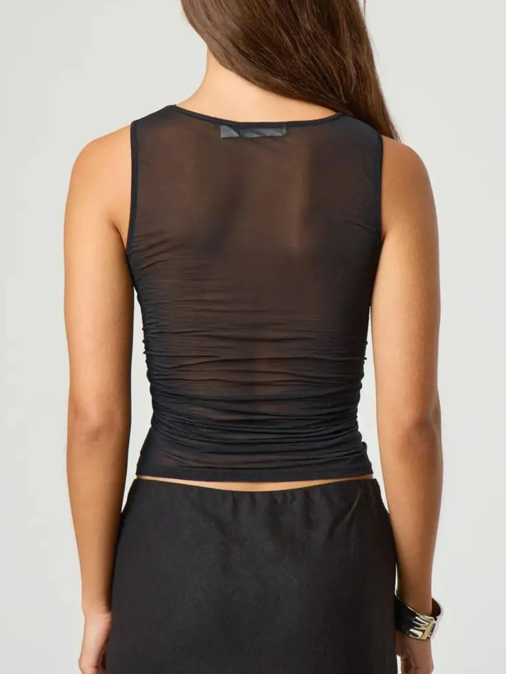 TEEK - Ruched Round Neck Tank TOPS TEEK Trend