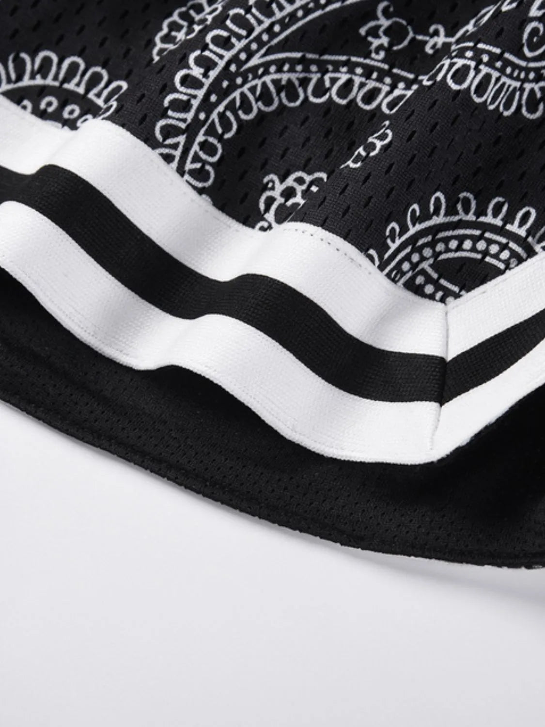 TEEK - Black Mens Drawstring Printed Shorts SHORTS TEEK Trend