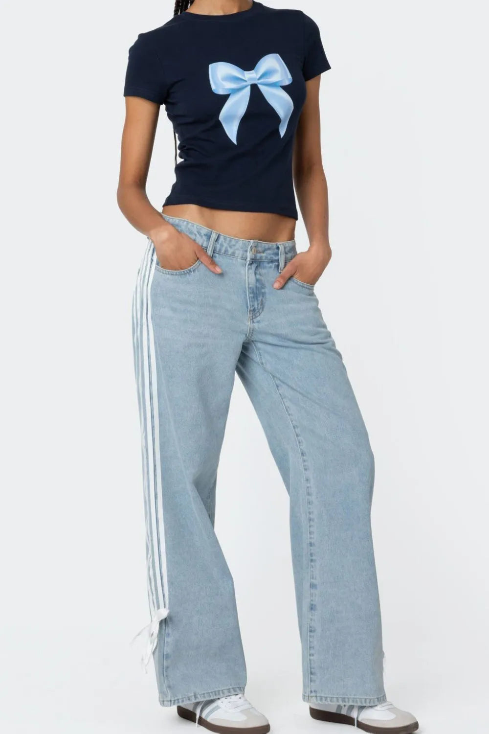 TEEK - Side Striped Loose Fit Jeans JEANS TEEK Trend
