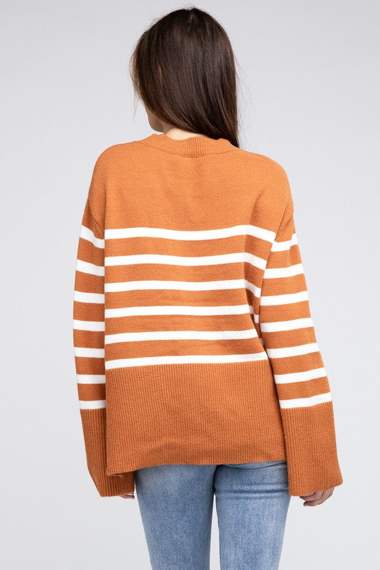 TEEK - Ribbed Hem Stripe Sweater SWEATER TEEK FG   