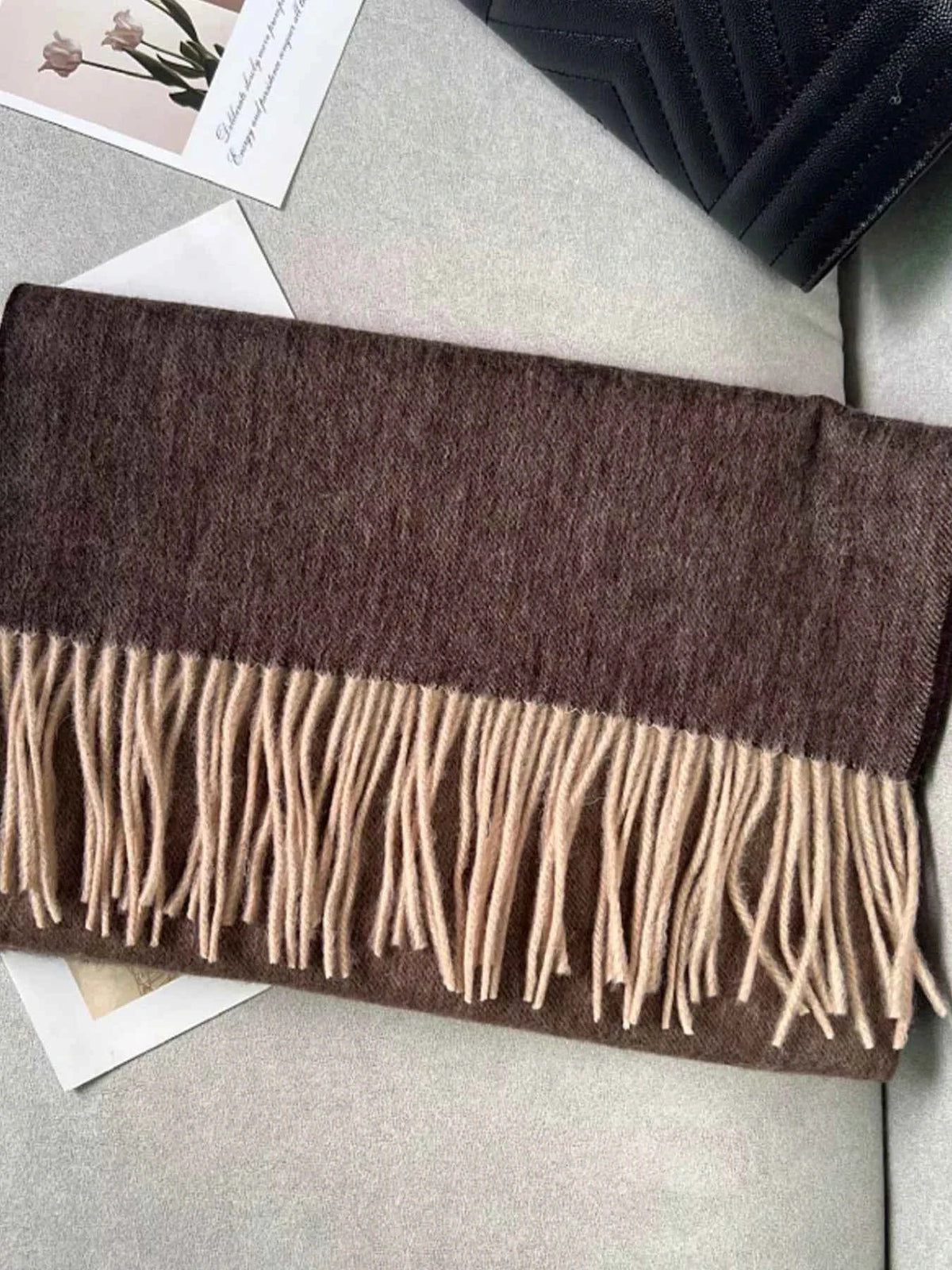 TEEK - Color Block Fringe Scarf SCARF TEEK Trend