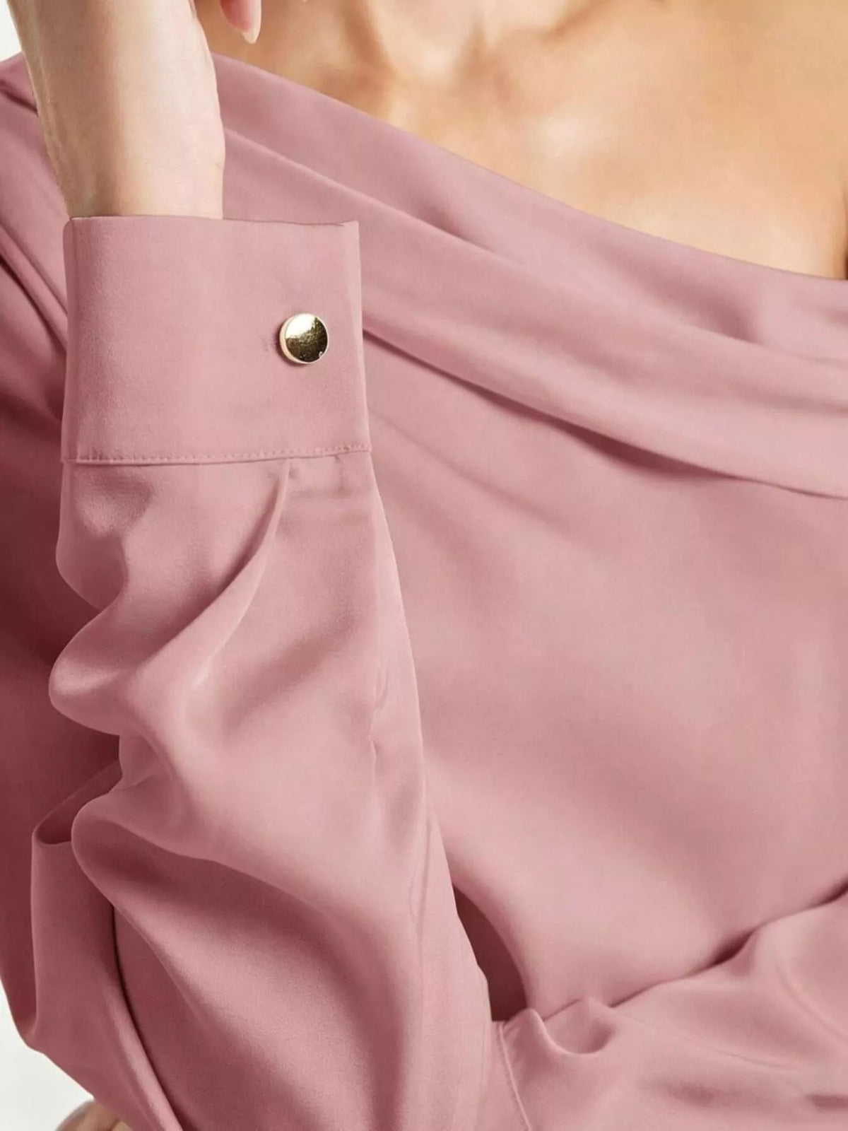 One-Shoulder Satin Blouse Trendsi
