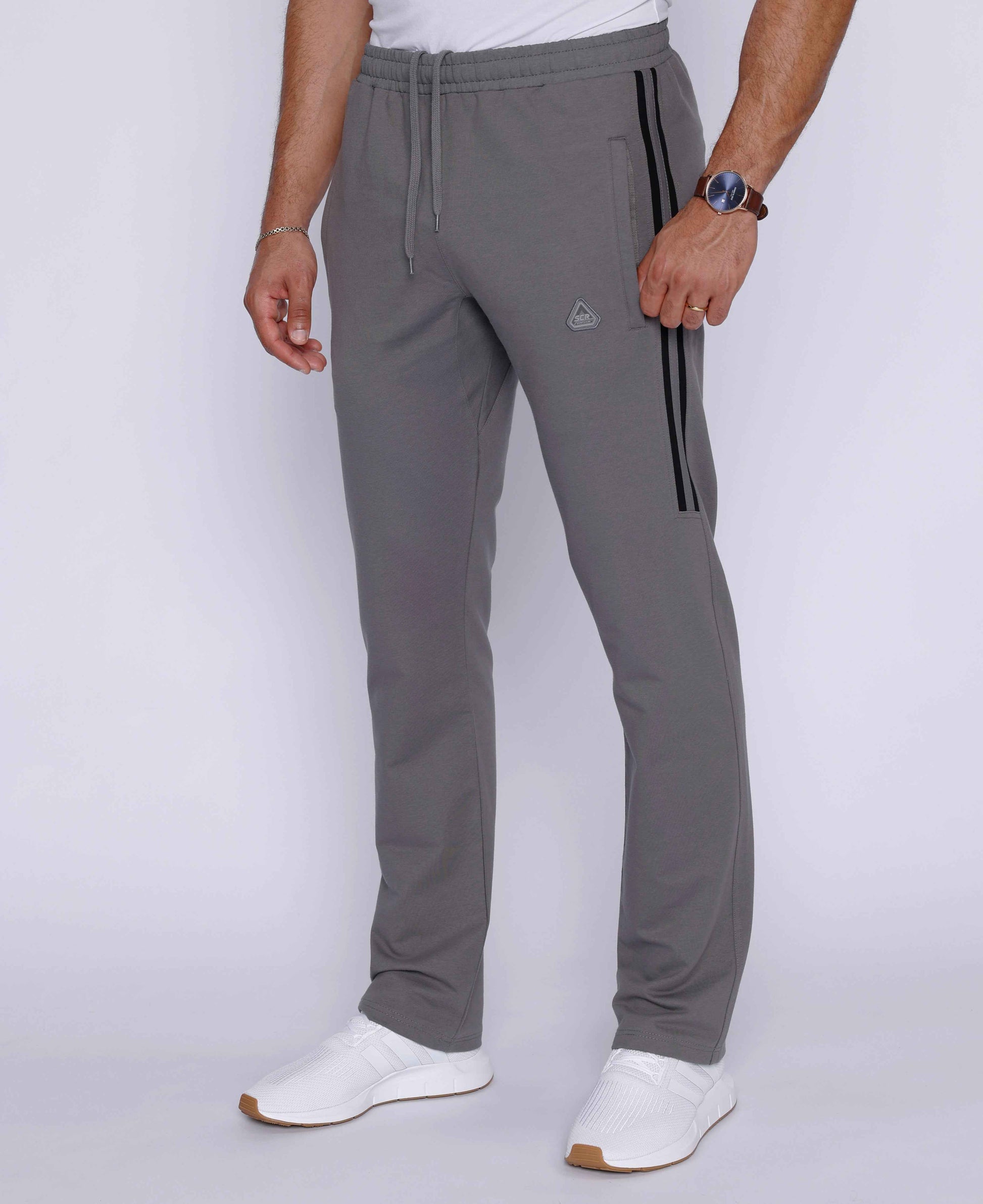TEEK - Ultimate Flex Athletic Sweatpants - Straight (Reg, Tall and Big & Tall Fit) PANTS TEEK SCR 30W 30L Platinum Grey/Black