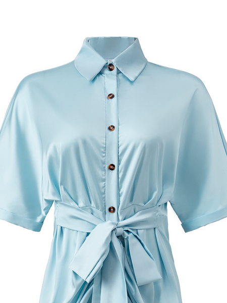 TEEK - Tantalize Tie Waist Shirt Dress DRESS TEEK W   