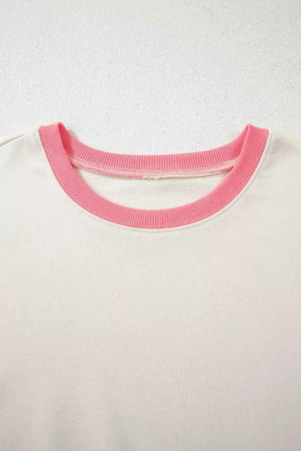 TEEK - Color Block Striped Patchwork Dolman Slit Sweatshirt TOPS TEEK Trend