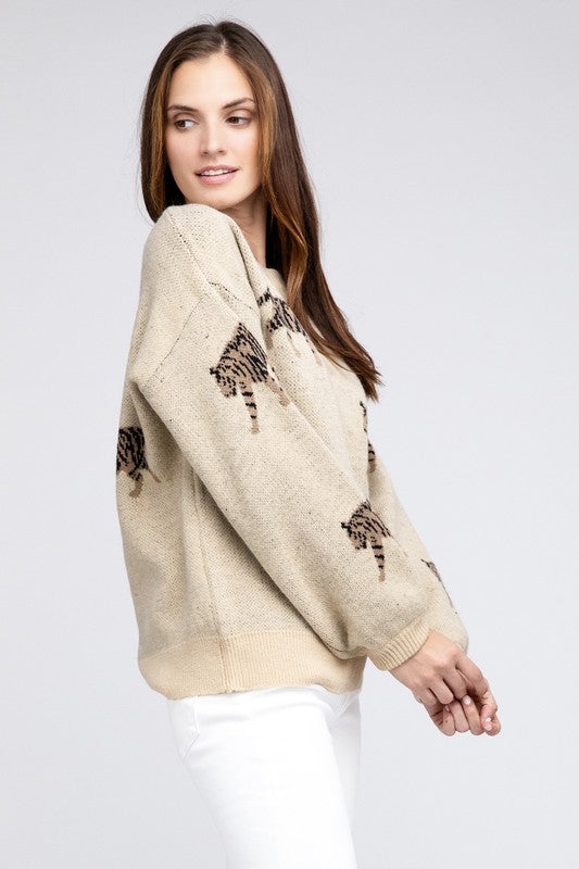 TEEK - Tiger Pattern Sweater SWEATER TEEK FG   