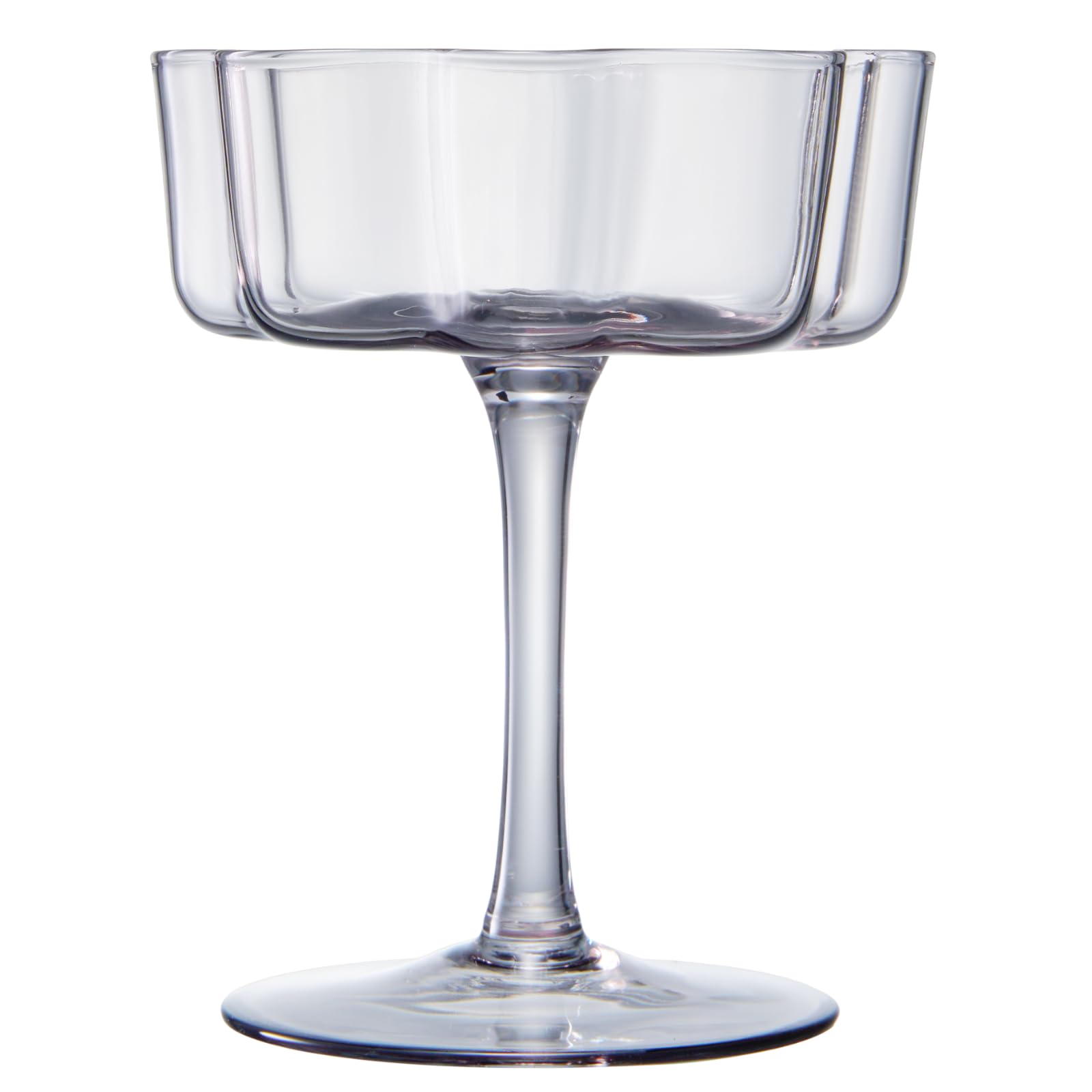 TEEK - Flower Wave Coupe Cocktail Colored Glasses Set | Grey HOME DECOR TEEK KS