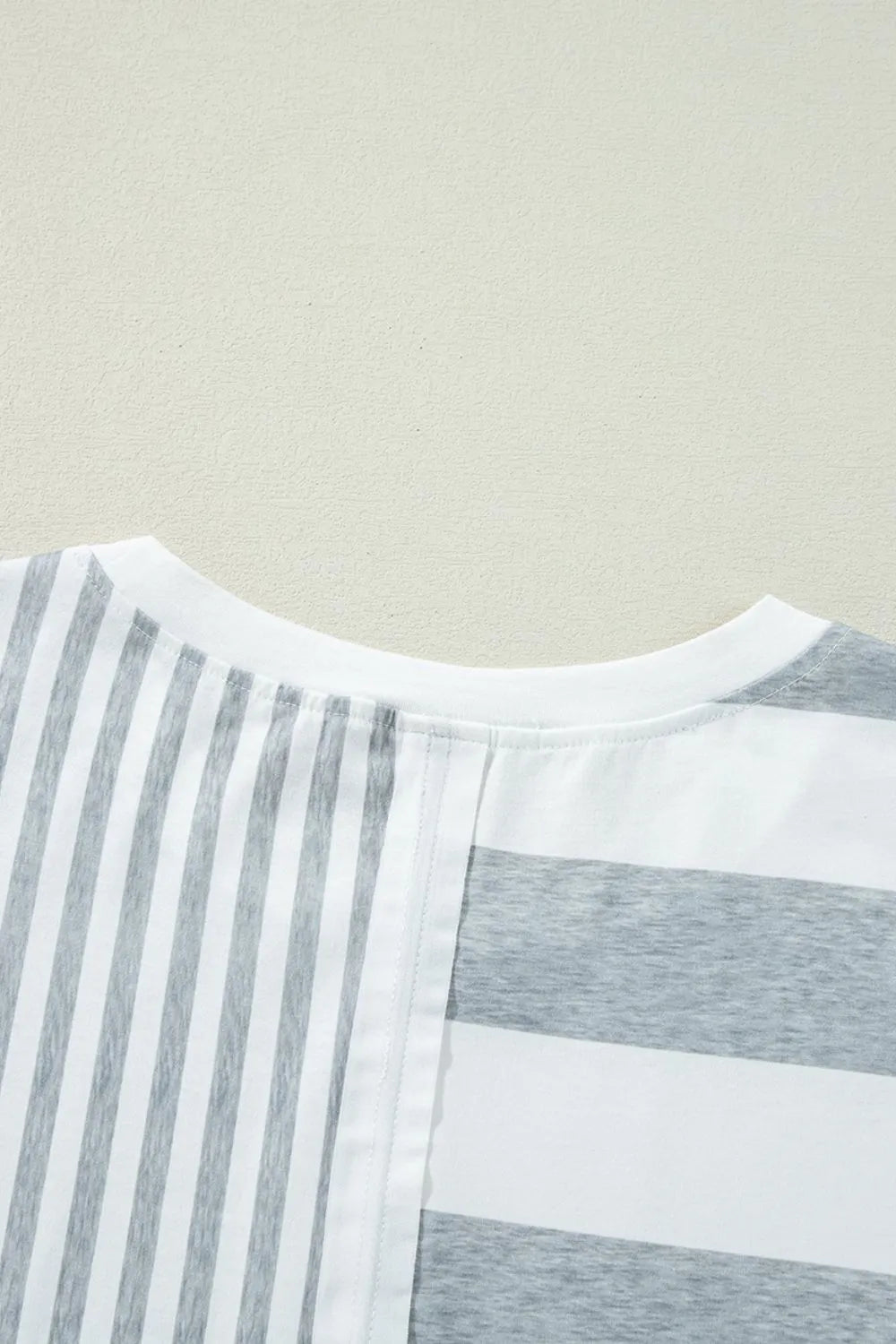 TEEK - Stripe Mixed Short Sleeve Shift Tee Dress DRESS TEEK Trend