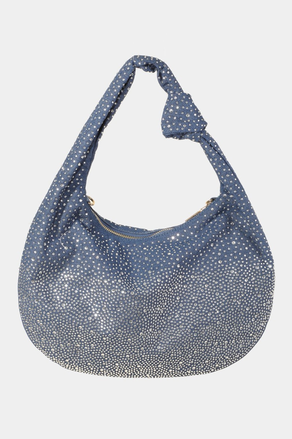 TEEK - Rhinestone Studded Handbag BAG TEEK Trend Dark Denim One Size 