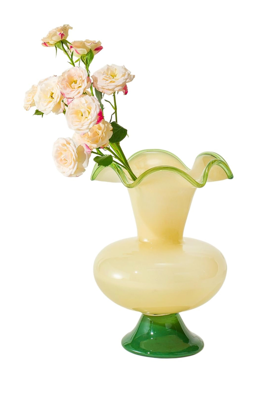 TEEK - Verdant Bloom Hand-Blown Glass Flower Vase Décor - 11" HOME DECOR TEEK KS