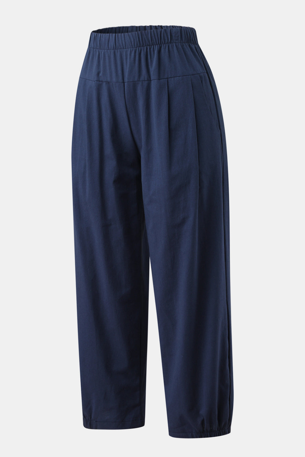 TEEK - Easy Elastic Waist Cropped Pants PANTS TEEK Trend Navy S 